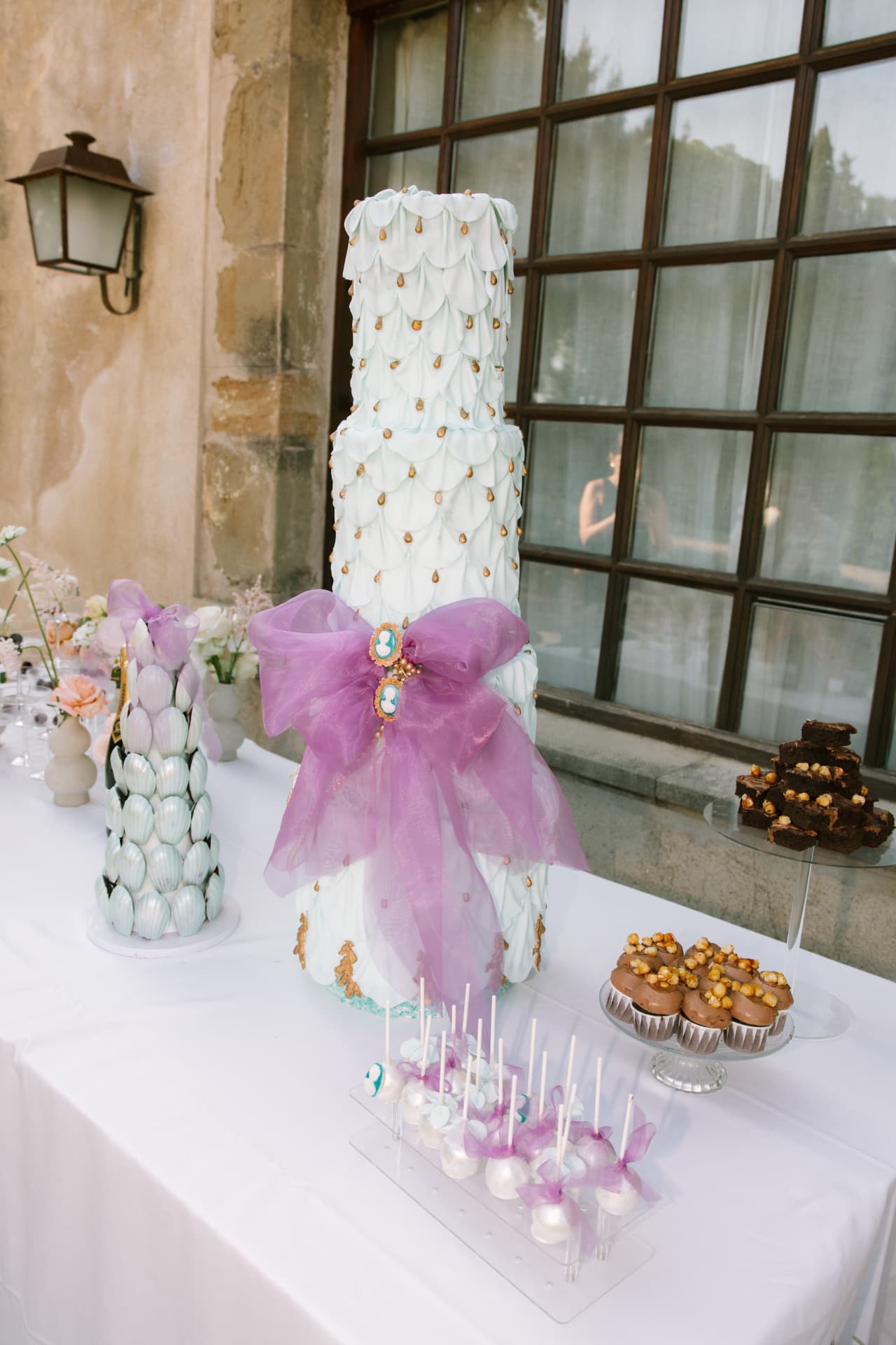Mesa de dulces y tarta de boda